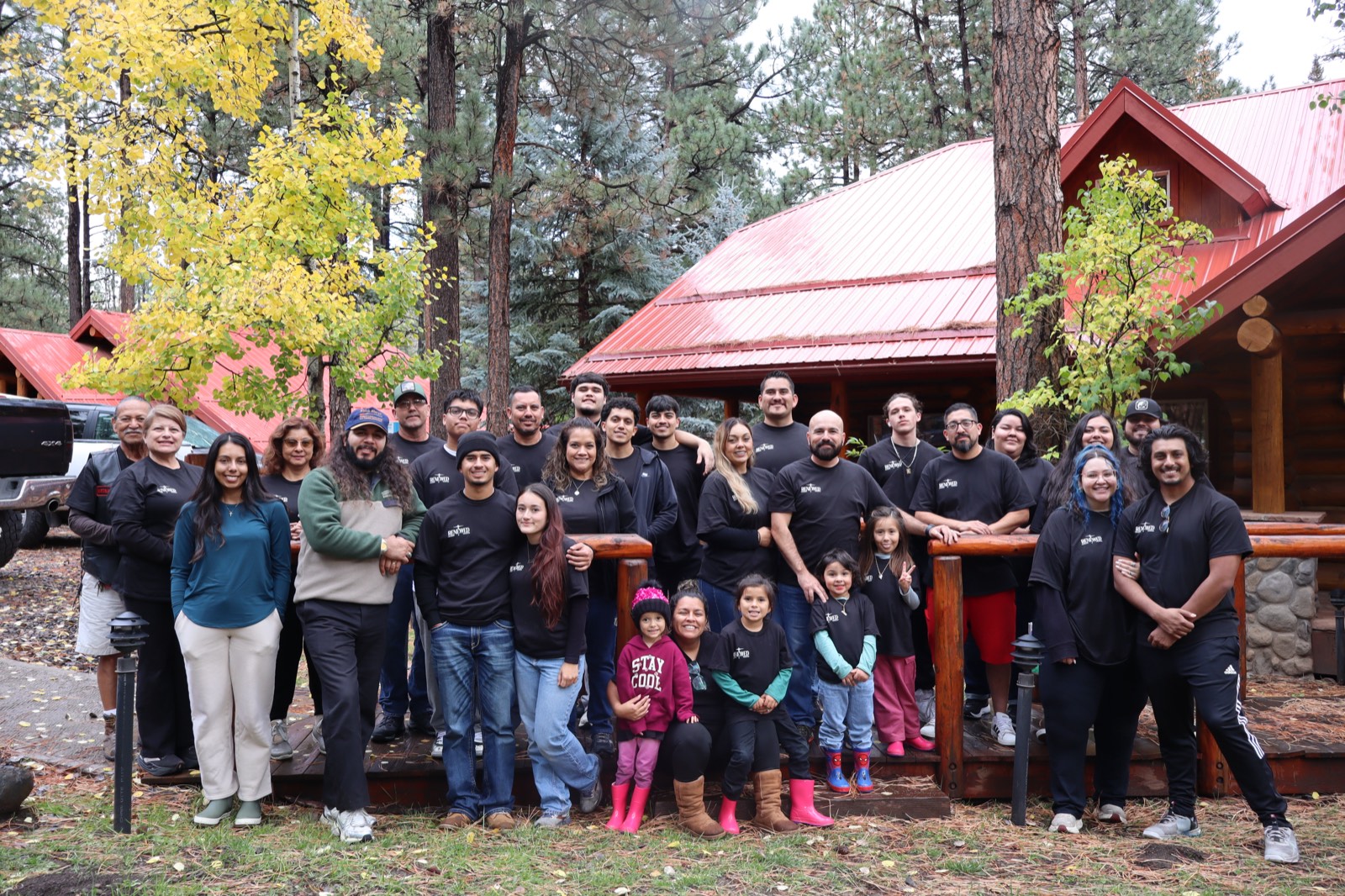 The I AM Church community gathered together outdoors